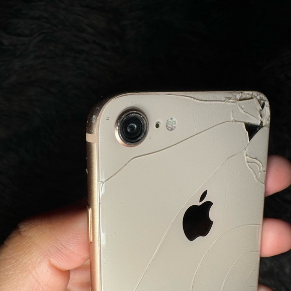 Apple iPhone 8 damaged Screen and cameras (unlocked, still works) - Picture 2 of 5
